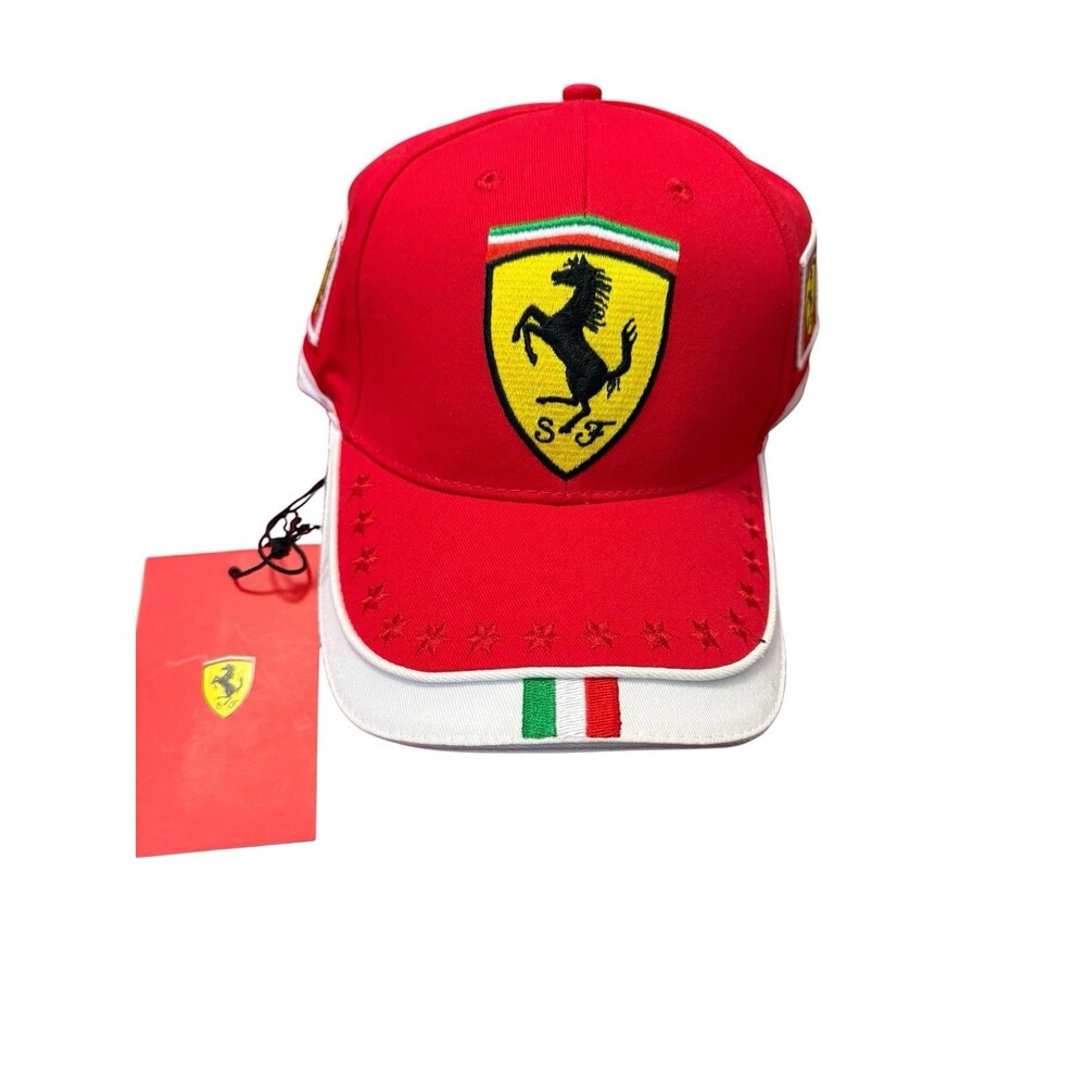 Scuderia Ferrari Adjustable Baseball Cap SF Logo Hat RARE Official Product NWT